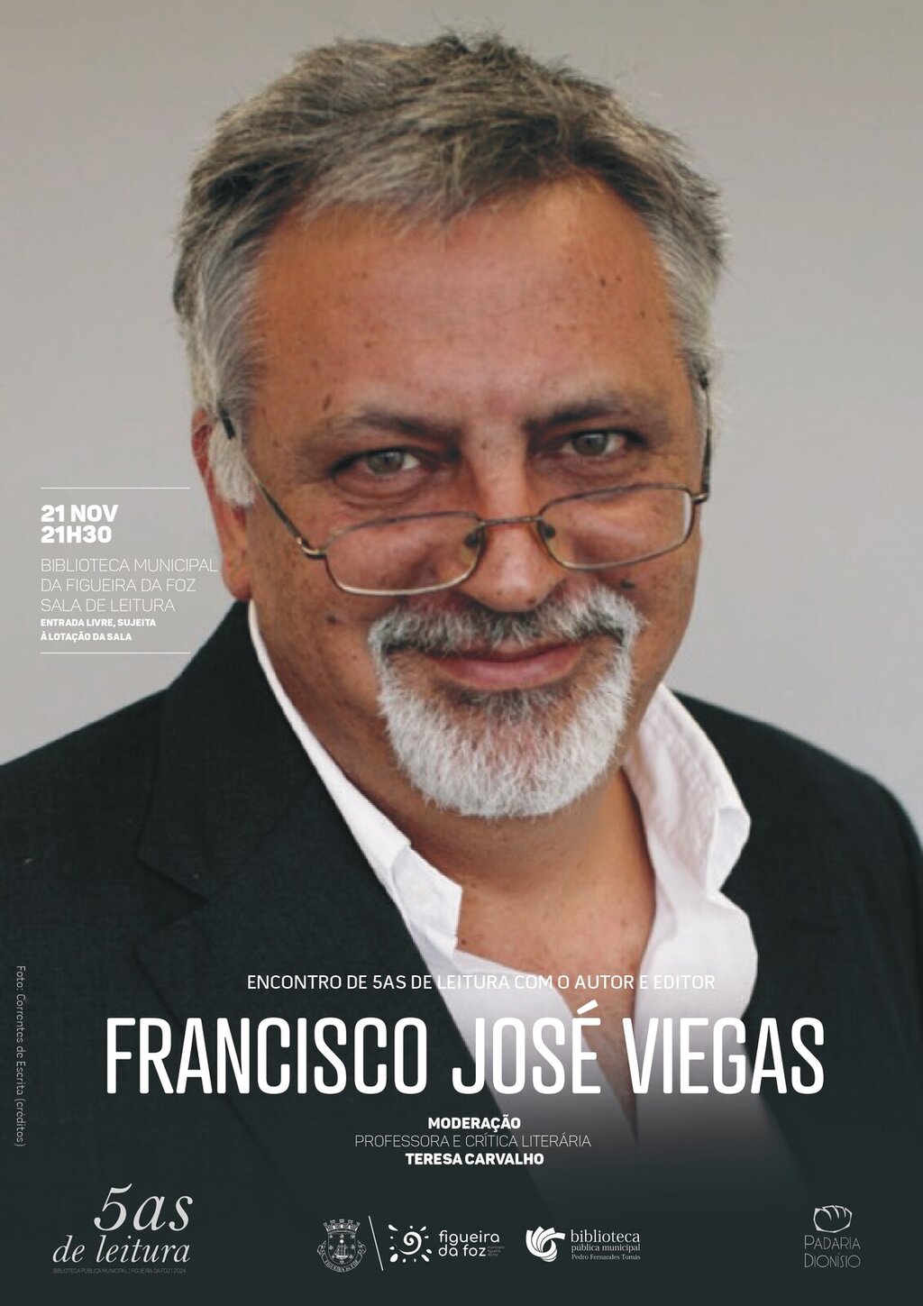 Francisco José Viegas é o convidado de novembro das «5as de Leitura»