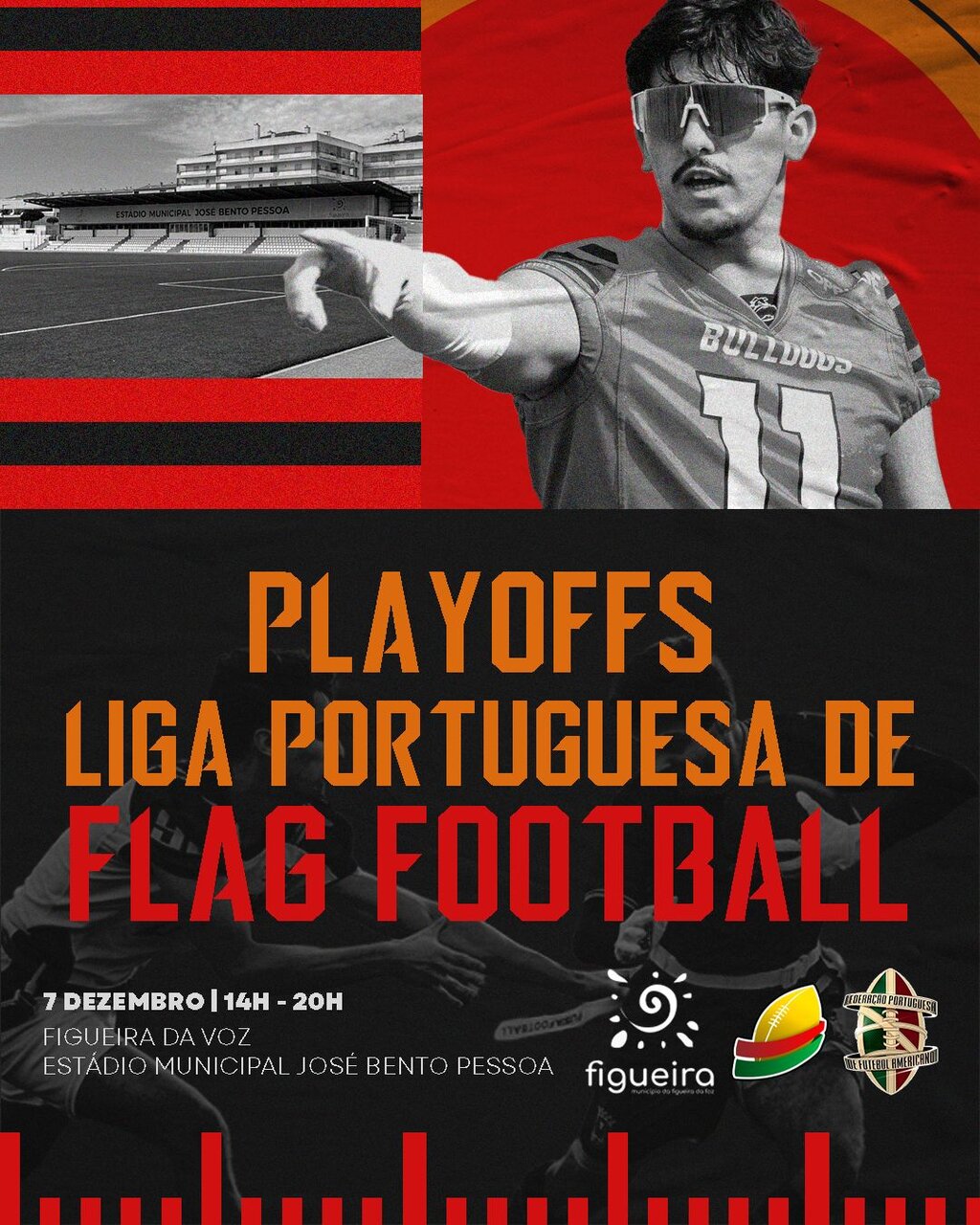 Estádio Municipal José Bento Pessoa recebe Playoffs da Liga Portuguesa de Flag Football 