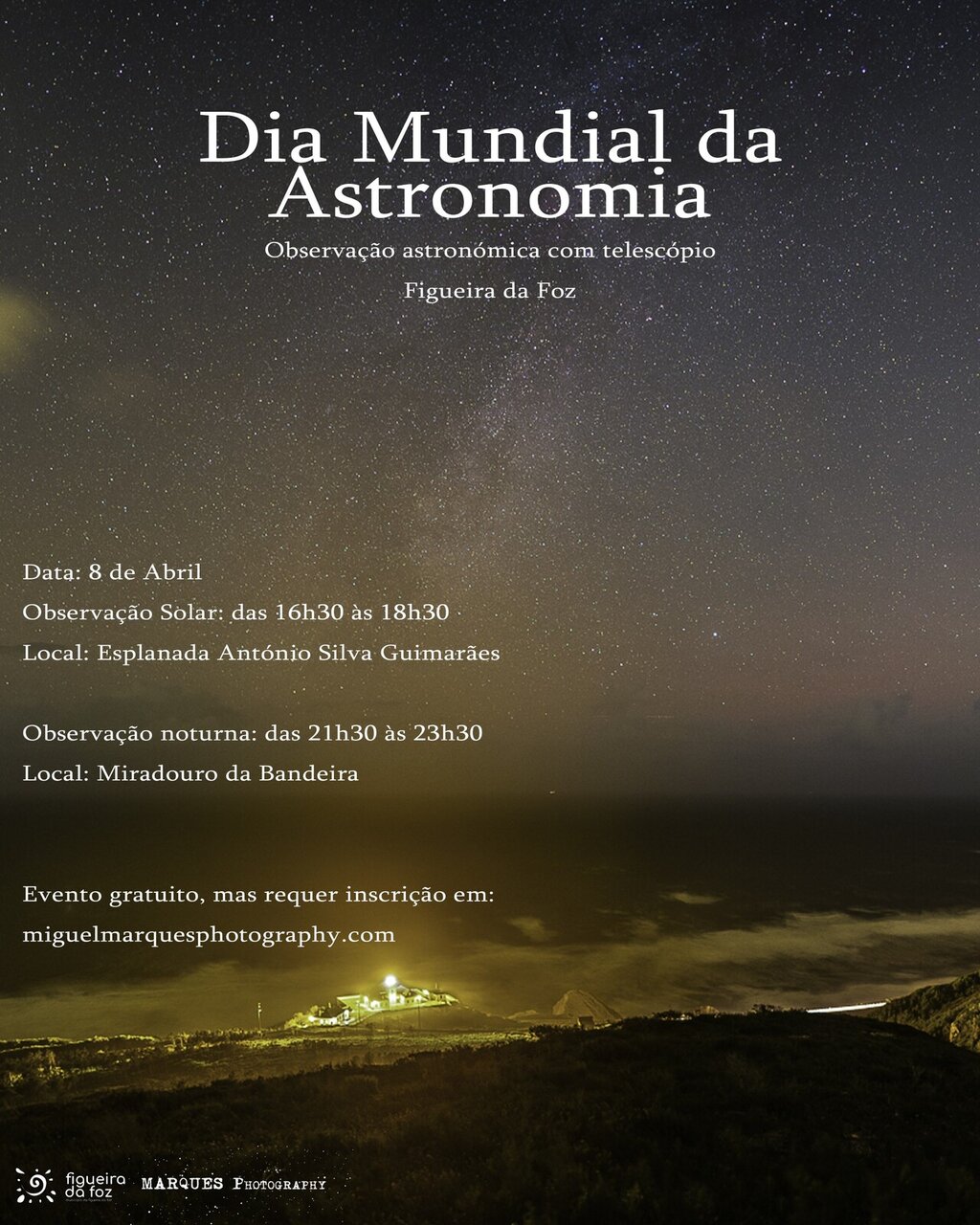 Sessões de observação astronómica com telescópio vão por todos a ver estrelas 