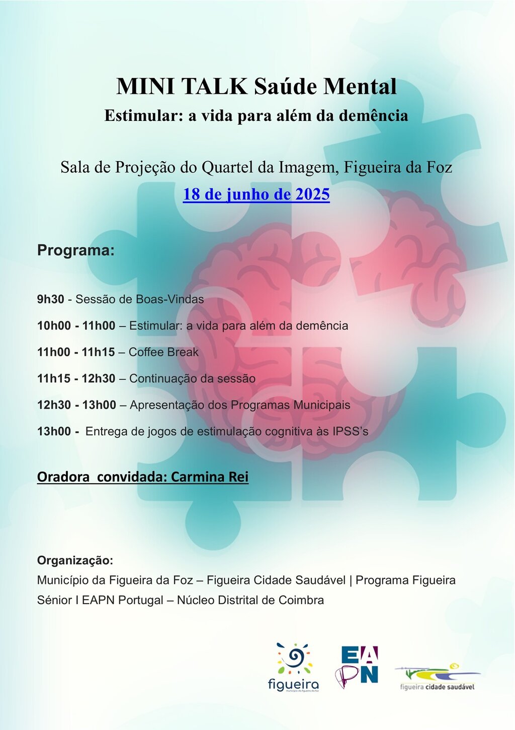 “Saúde Mental – Estimular: a vida para além da demência” é tema de conversa