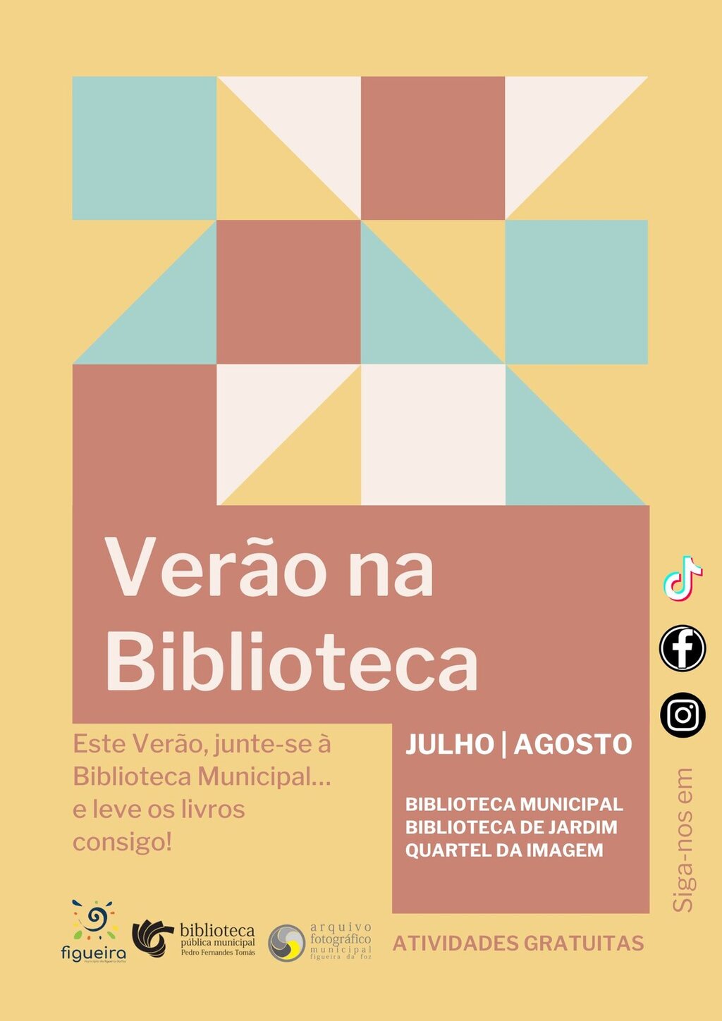 Este verão, junte-se à Biblioteca Municipal… e leve livros e conhecimento consigo!